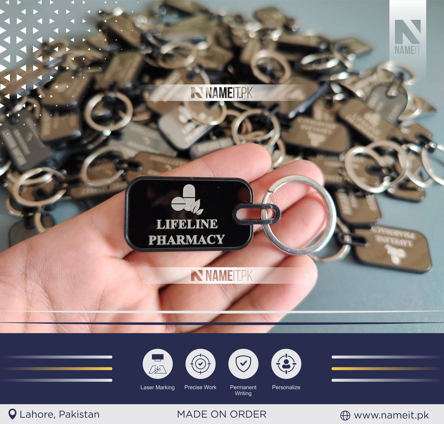 Personalized Premium Metal Keychain, Business Logo, Name, Custom Marketing Business Merchandise,