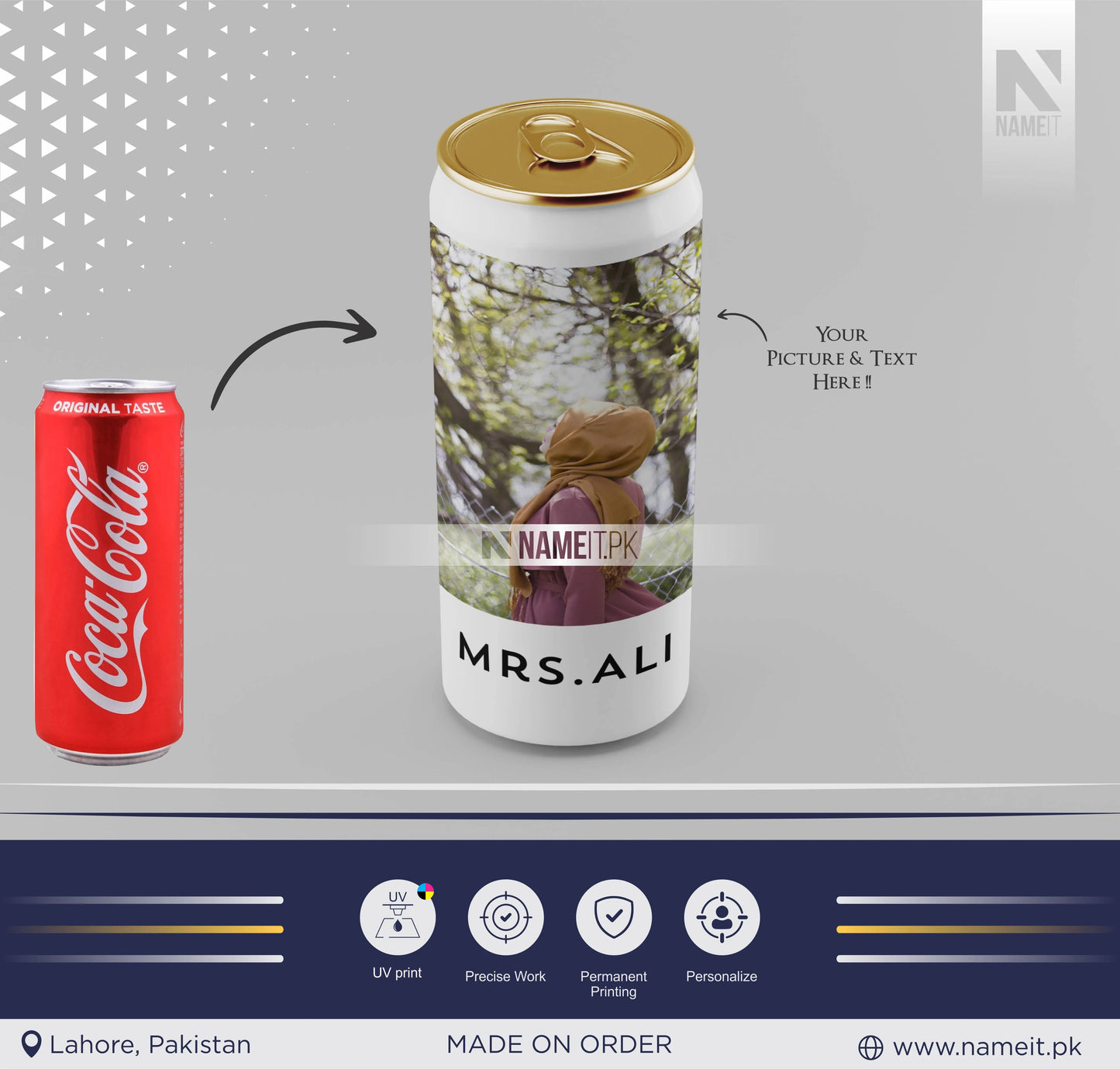 Custom Digital Printed Cold Drink Can Label, Unique Gift For Cold Drink Lover