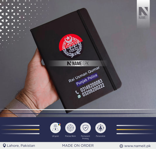 Diary, UV Printed, Customize Diary For Punjab Police  - Congratulations Police Gift - Punjab Police Gift- New Police Officer Gift - New Job Gift - Police