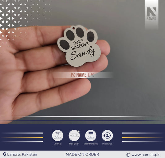 Pets Tag Personalized, Paw Shape Tag, Pet Tags for Collars, Engraved Tag, Name Tag, Customized Pet Tag, Kitty Tag