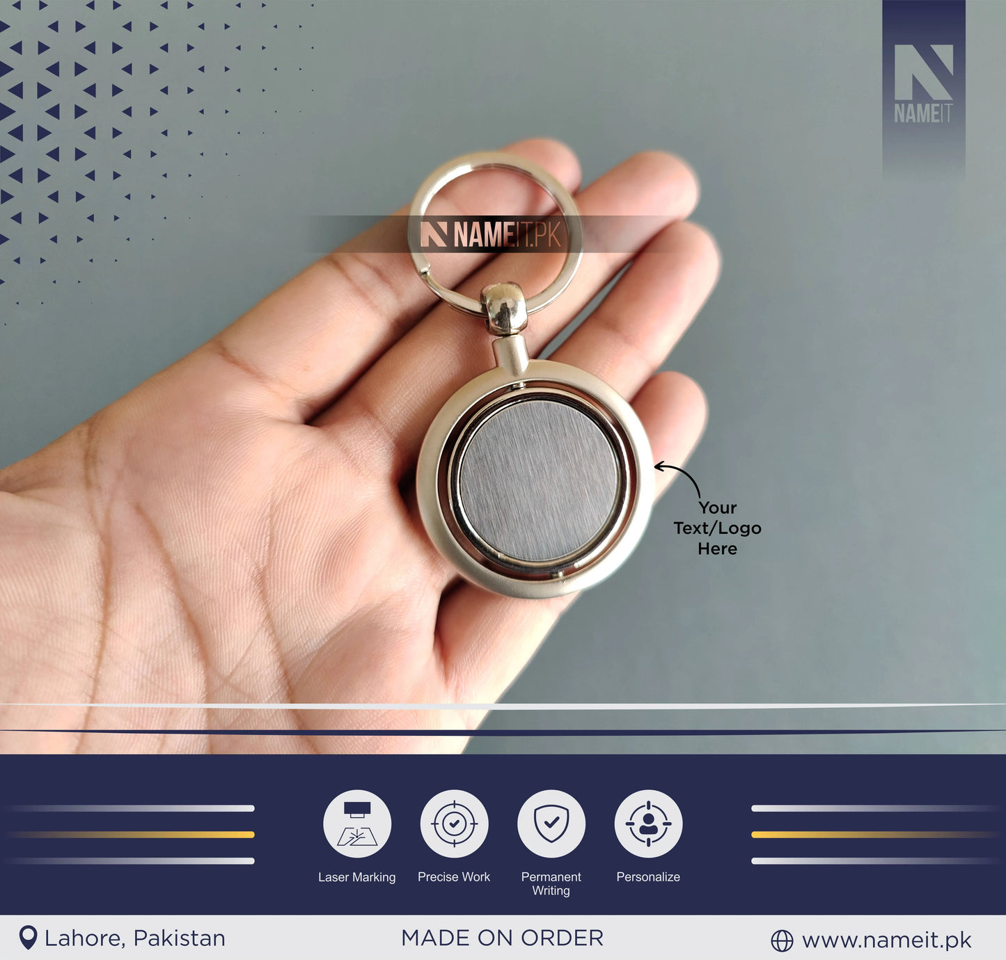 Round Shape Magnetic Key Ring Holder Steel