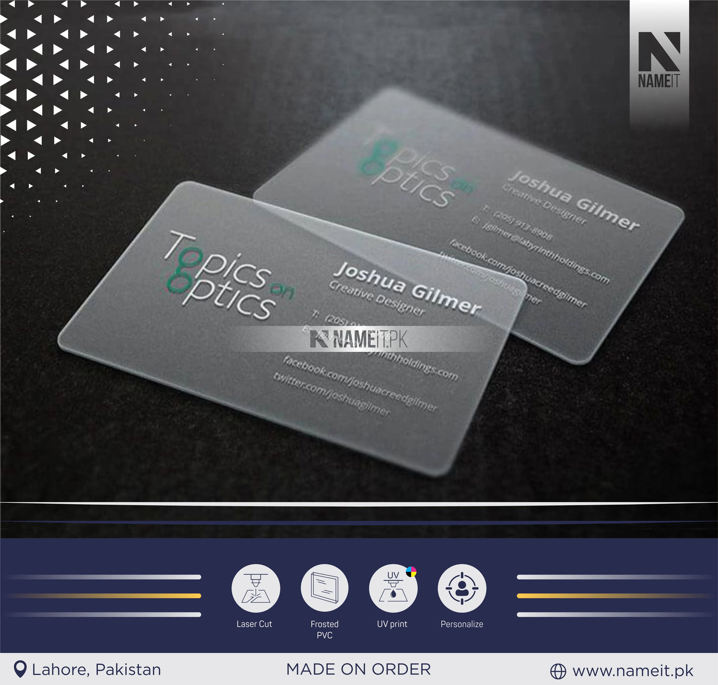 Transparent Business Card, Create an impeccable impression for your business, brand with charming Transparent Business Card