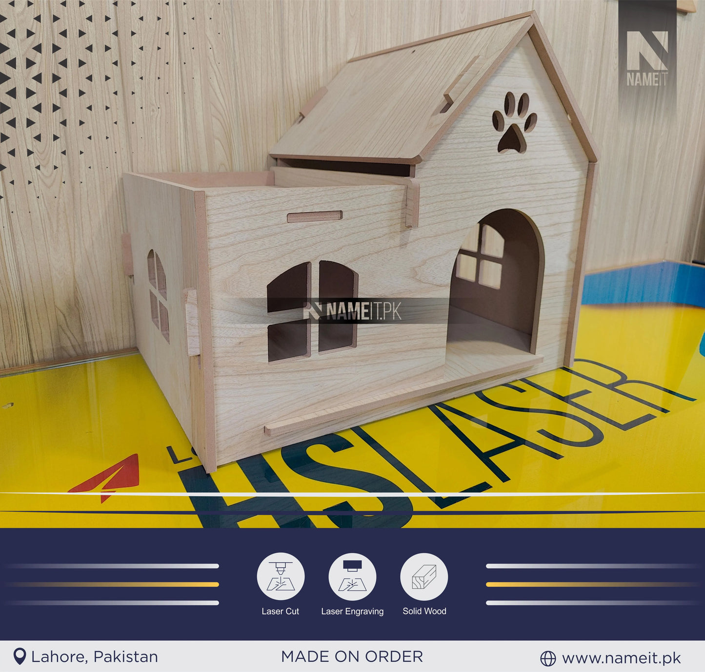 Cat Home, Custom Bungalow Cat House, Modern Cat House, Indoor cat Castle, Cat Furniture, Extra Large Cat House, Cat Bed,