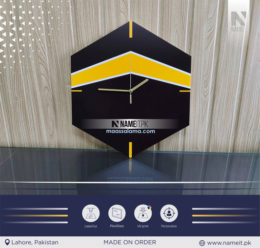 Customised Khana e Kaaba Wall Clock, Islamic WallClock