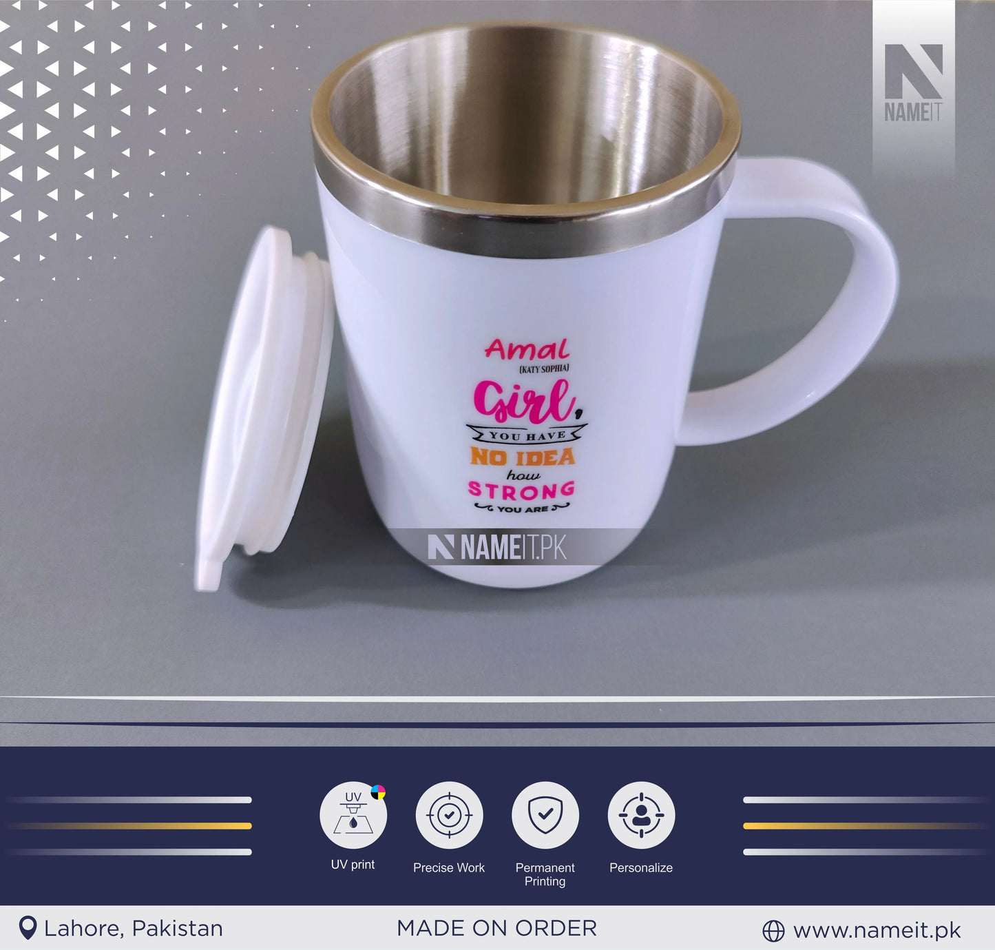 Custom Stainless Steel Cup With Lid, Office Water Cup, Tea Cup, Coffee Cup, Milk Cup, Heat Insulation, Anti-scalding, Men And Women High Quality Office Worker Beauty Tool, Commercial Office Cup