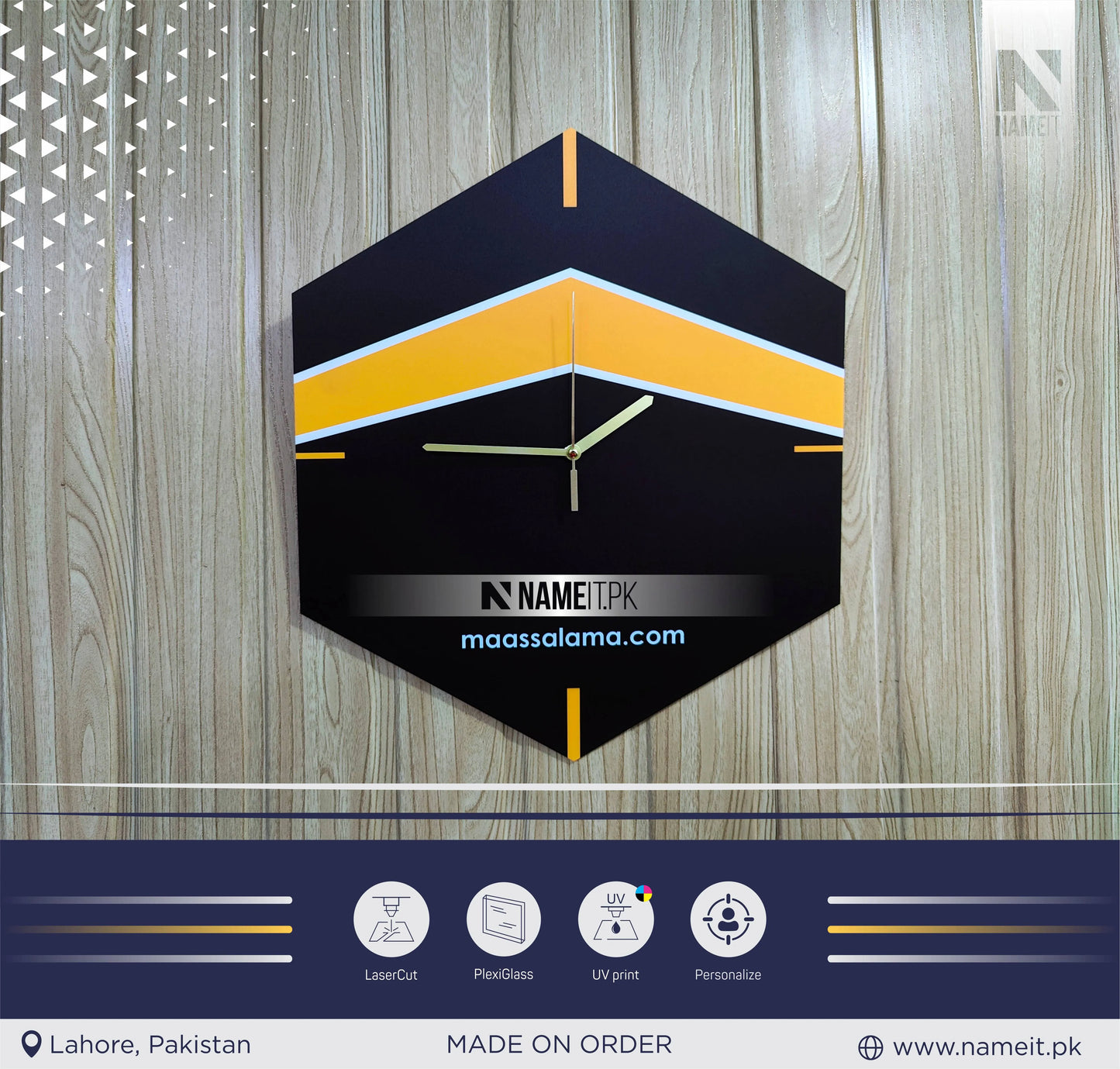 Customised Khana e Kaaba Wall Clock, Islamic WallClock