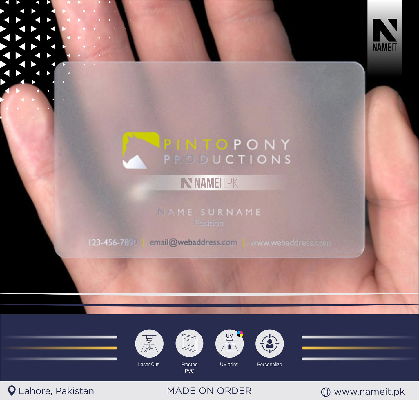 Transparent Business Card, Create an impeccable impression for your business, brand with charming Transparent Business Card