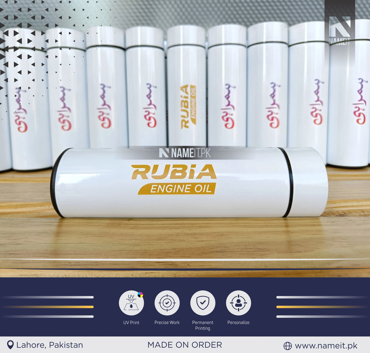 Personalized Digital Temperature Display Thermos with Name and Date, Temperature Water Bottle , Round Printed Water Bottle