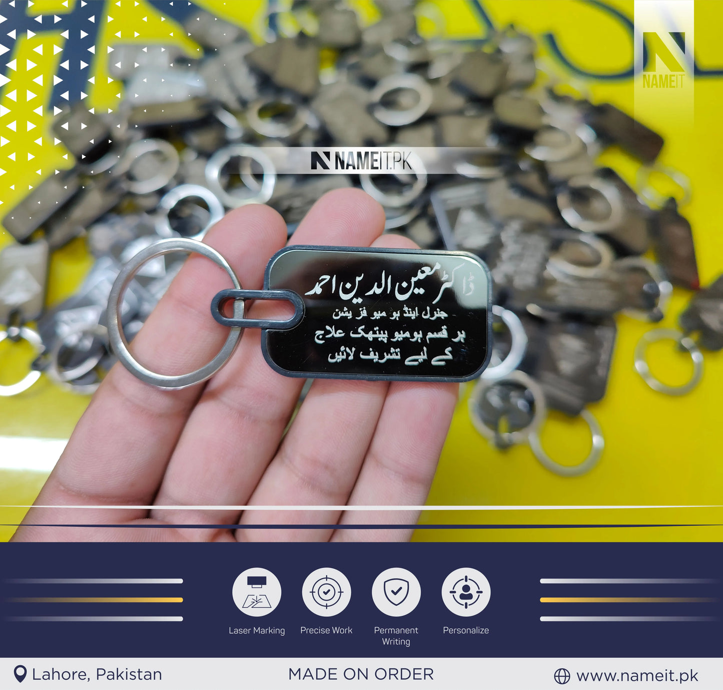 Personalized Premium Metal Keychain, Business Logo, Name, Custom Marketing Business Merchandise,