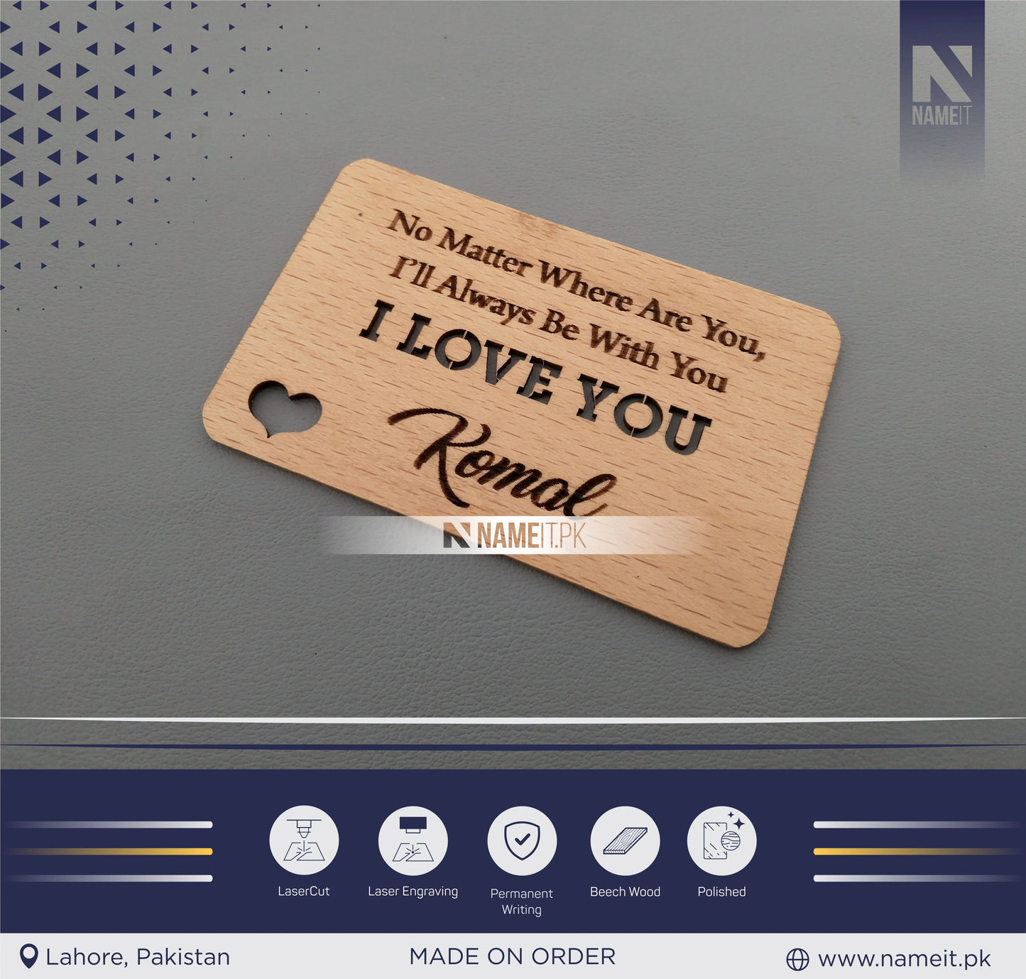 Wooden wallet insert card, personalized Business Card,text card, anniversary gift idea, wooden anniversary gift, custom engraved