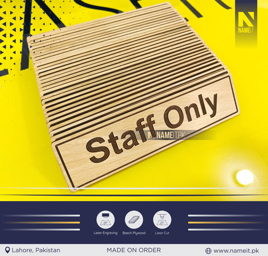 Office Door Sign, Staff Only Plate, Sign Plate Display for Office , Hospital