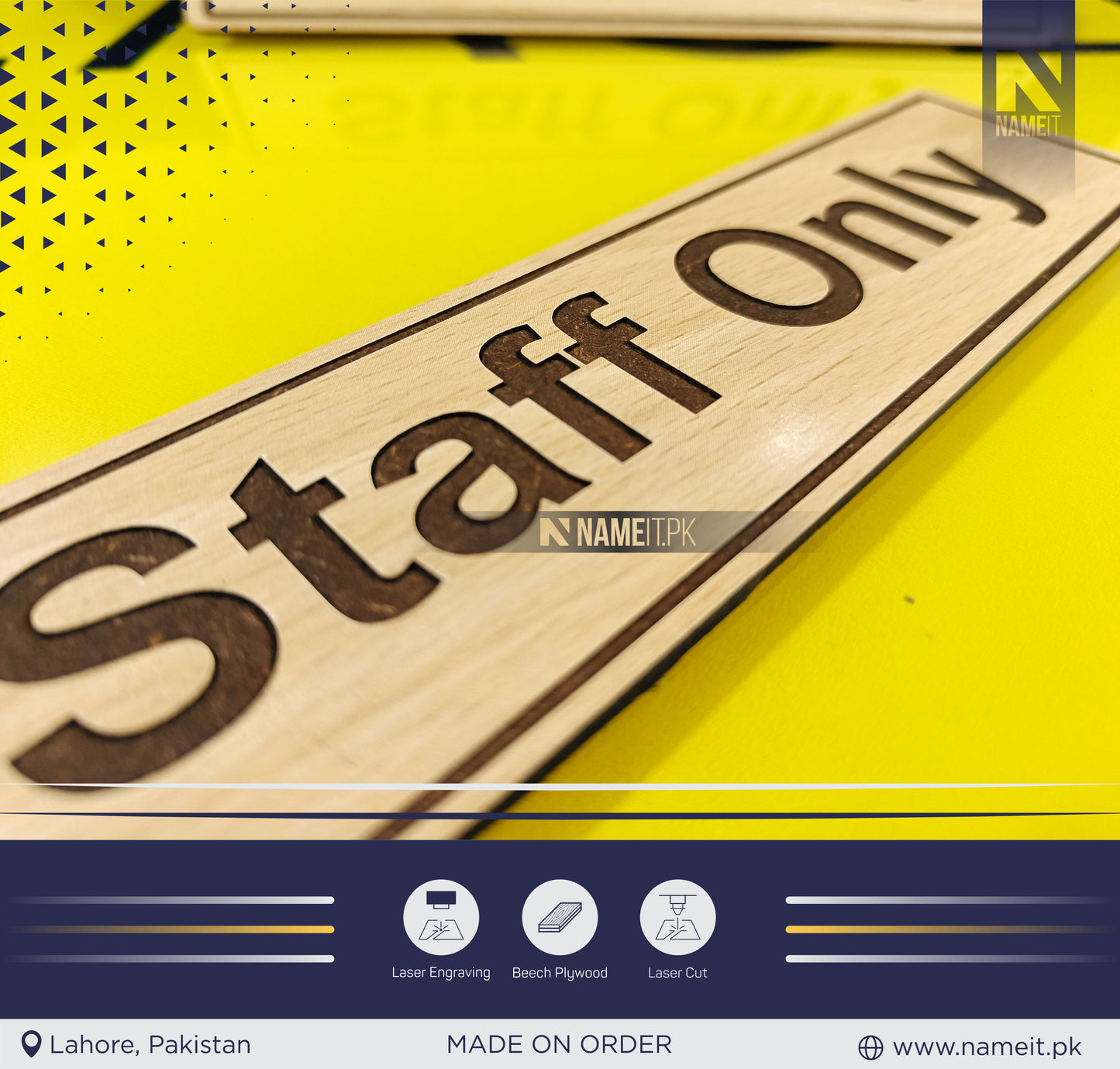 Office Door Sign, Staff Only Plate, Sign Plate Display for Office , Hospital