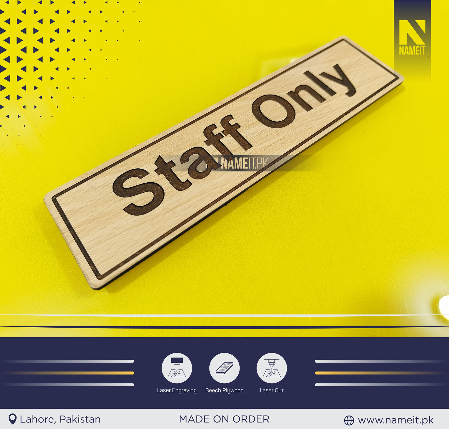 Office Door Sign, Staff Only Plate, Sign Plate Display for Office , Hospital