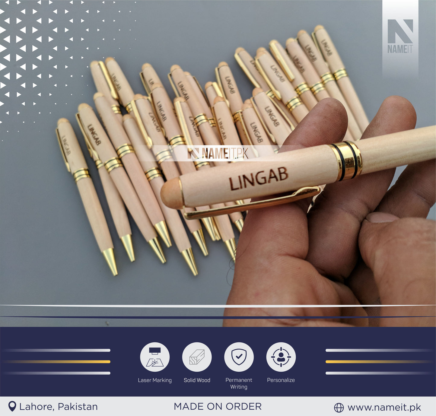 Personalized Wooden Pen, Ballpoint Pen, with your name | CORPORATE SOUVENIR