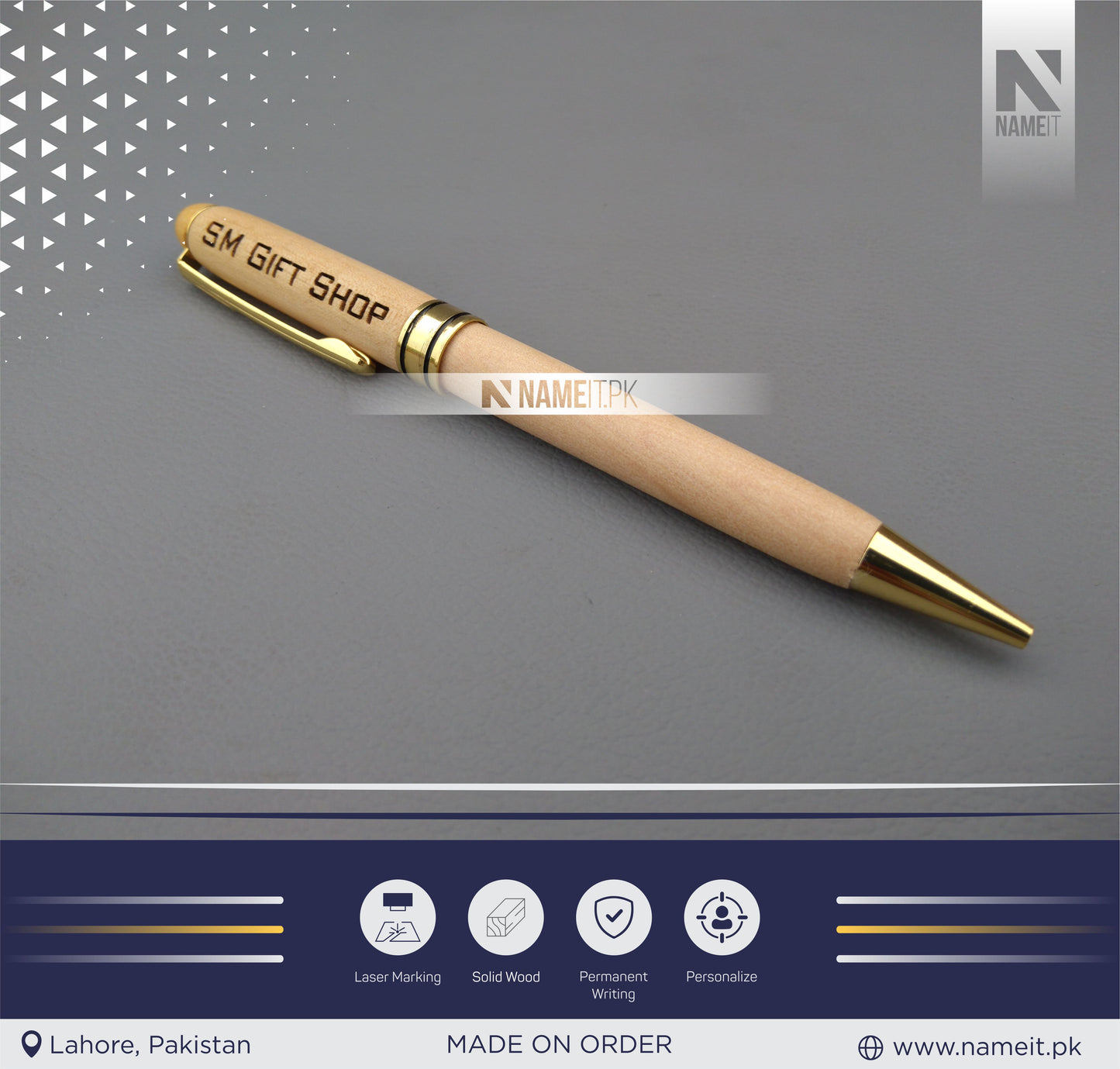 Personalized Wooden Pen, Ballpoint Pen, with your name | CORPORATE SOUVENIR